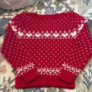 Vintage Gerard Works Red Heart Patterned Sweater ♥️♥️♥️